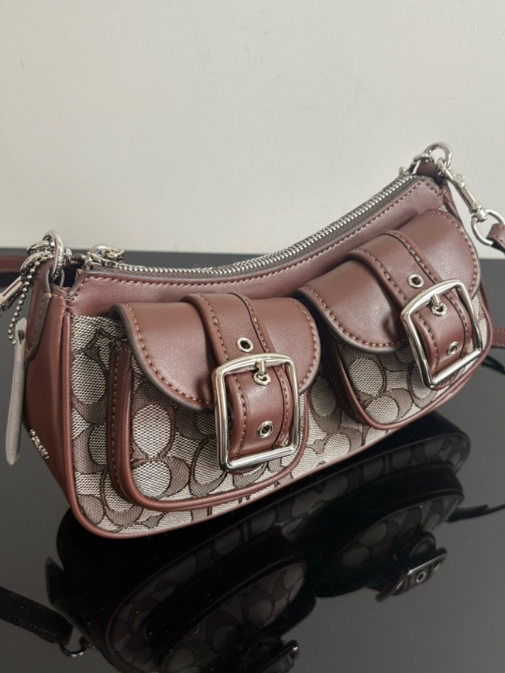 Coach Cargo Baguette Double Buckle Pockets